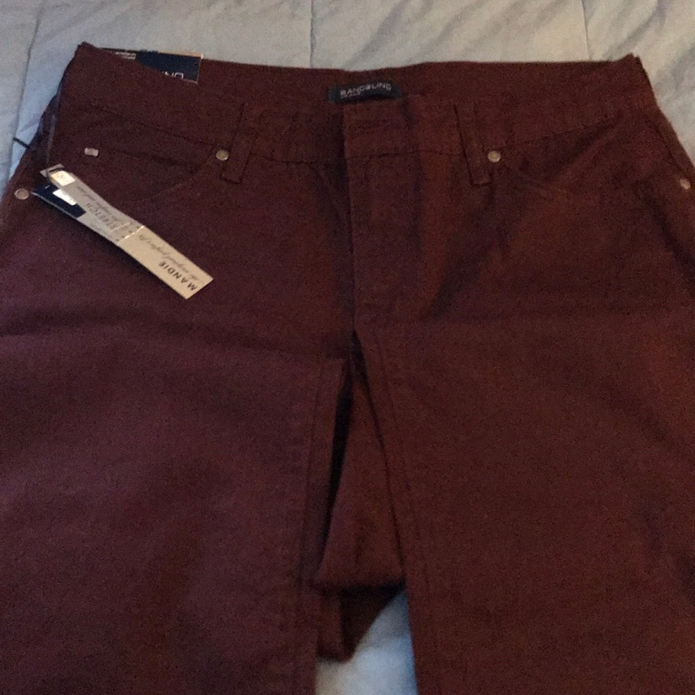 Size 12 NWT Bandalino maroon colored woman’s jeans